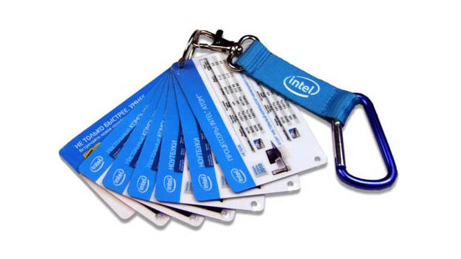 Брелок для міни-каталога Intel Брелок-подсказка