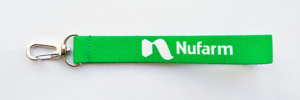Брелок с логотипом Nufarm Ленточный брелок с лого