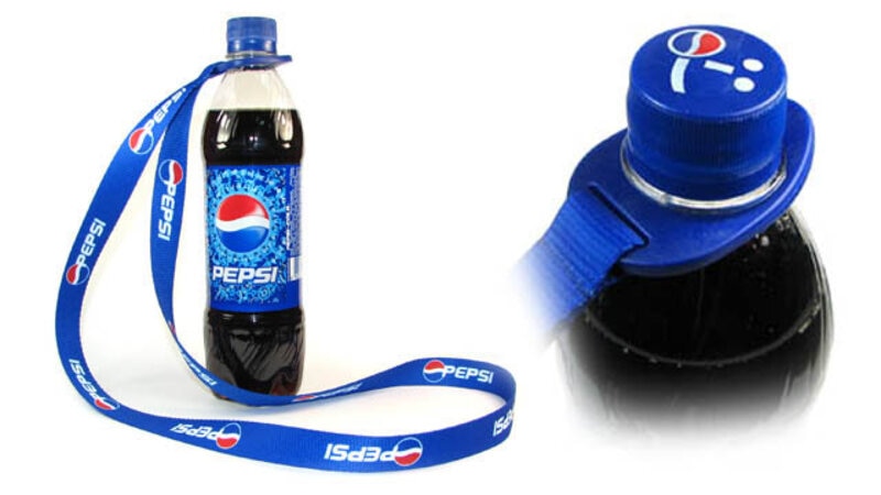 Тримач для пляшки з логотипом Pepsi, фіксатор у колір стрічки Держатель бутылки с логотипом