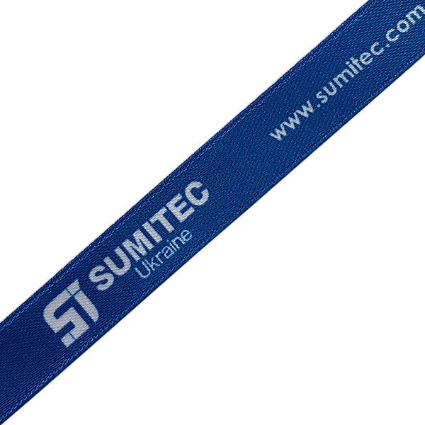 Атласна стрічка з друком лого SUMITEC Атласная ленточка с печатью лого SUMITEC