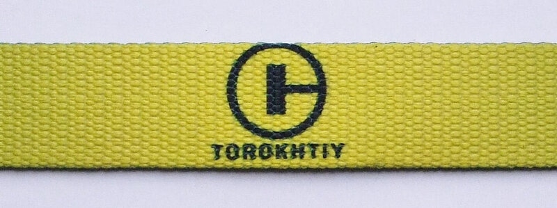 Стрічка ремінна з логотипом TOROKHTIY Лента ременная с нанесением печати