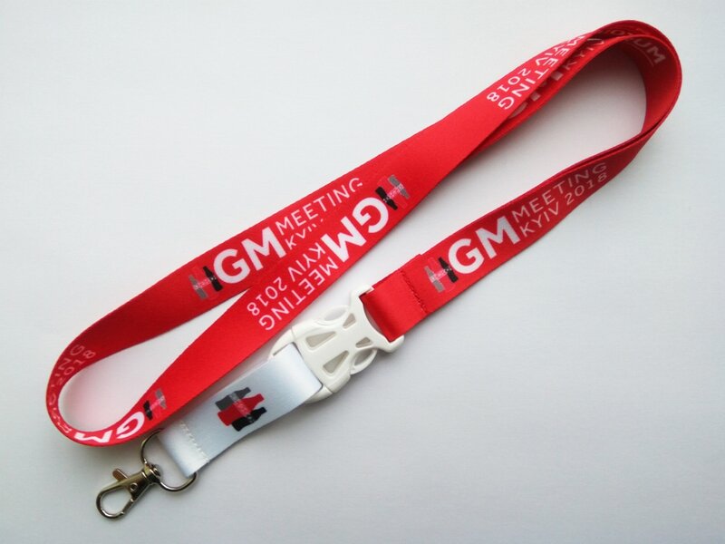 Шнурок для бейджу з логотипом Coca-Cola Шнурок с фастексом