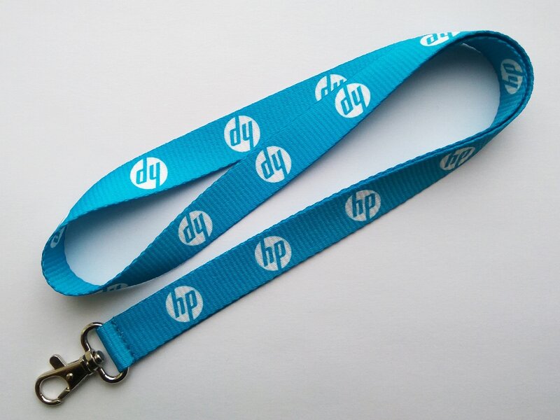 Шнурок для бейджа з логотипом HP Плотный шнурок с логотипом