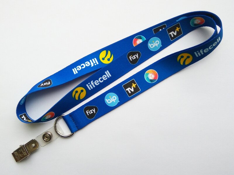 Шнурок для бейджа з логотипом lifecell Шнурок с прищепкой