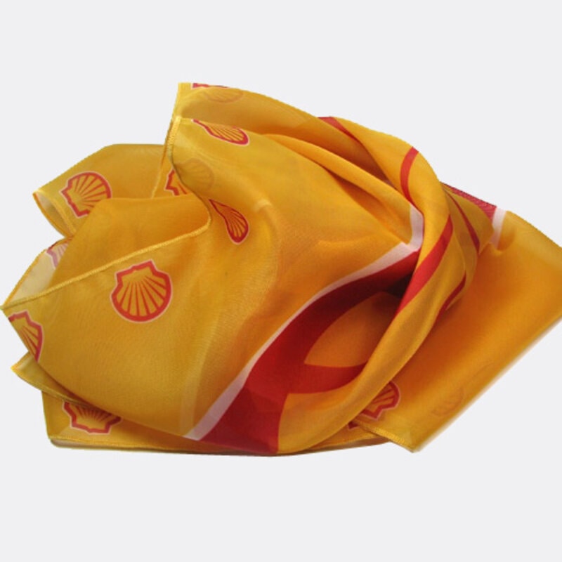 Хустка шифонова з логотипом SHELL Платок с нанесением логотипа